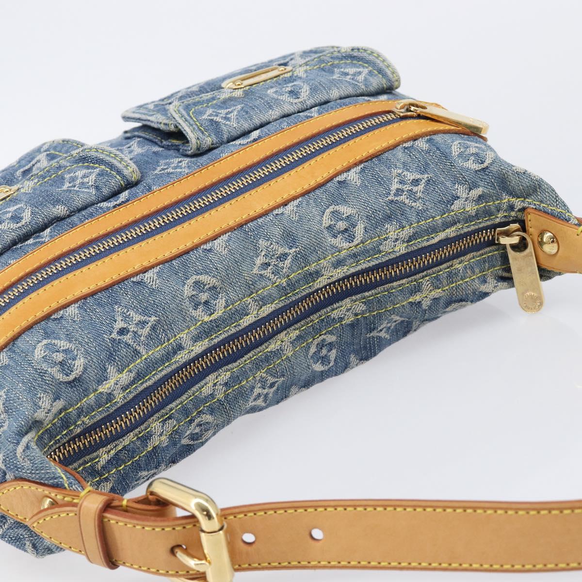 LOUIS VUITTON Monogram Denim Buggy PM Bag Blue M95049 LV Auth yk20900SAV