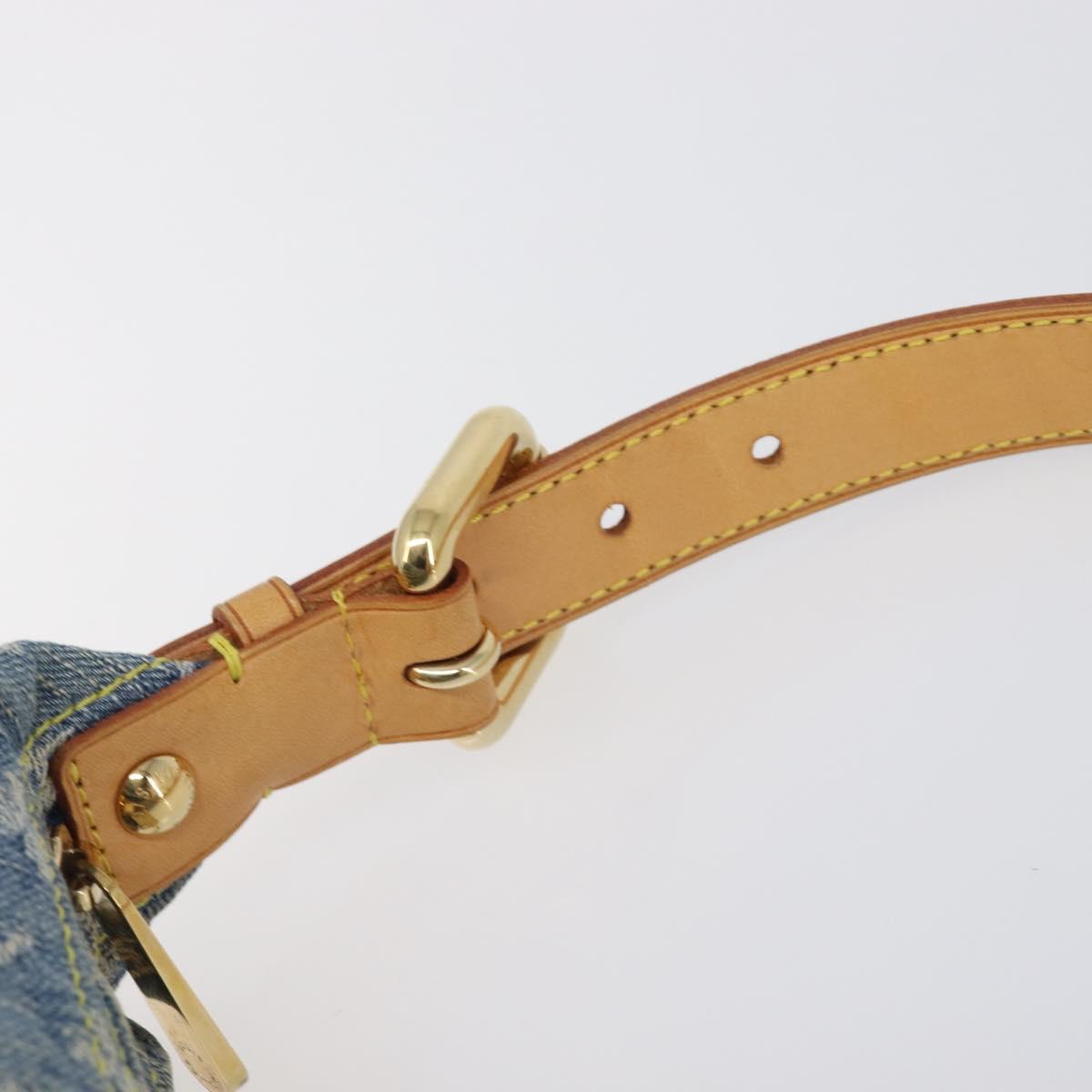 LOUIS VUITTON Monogram Denim Buggy PM Bag Blue M95049 LV Auth yk20900SAV