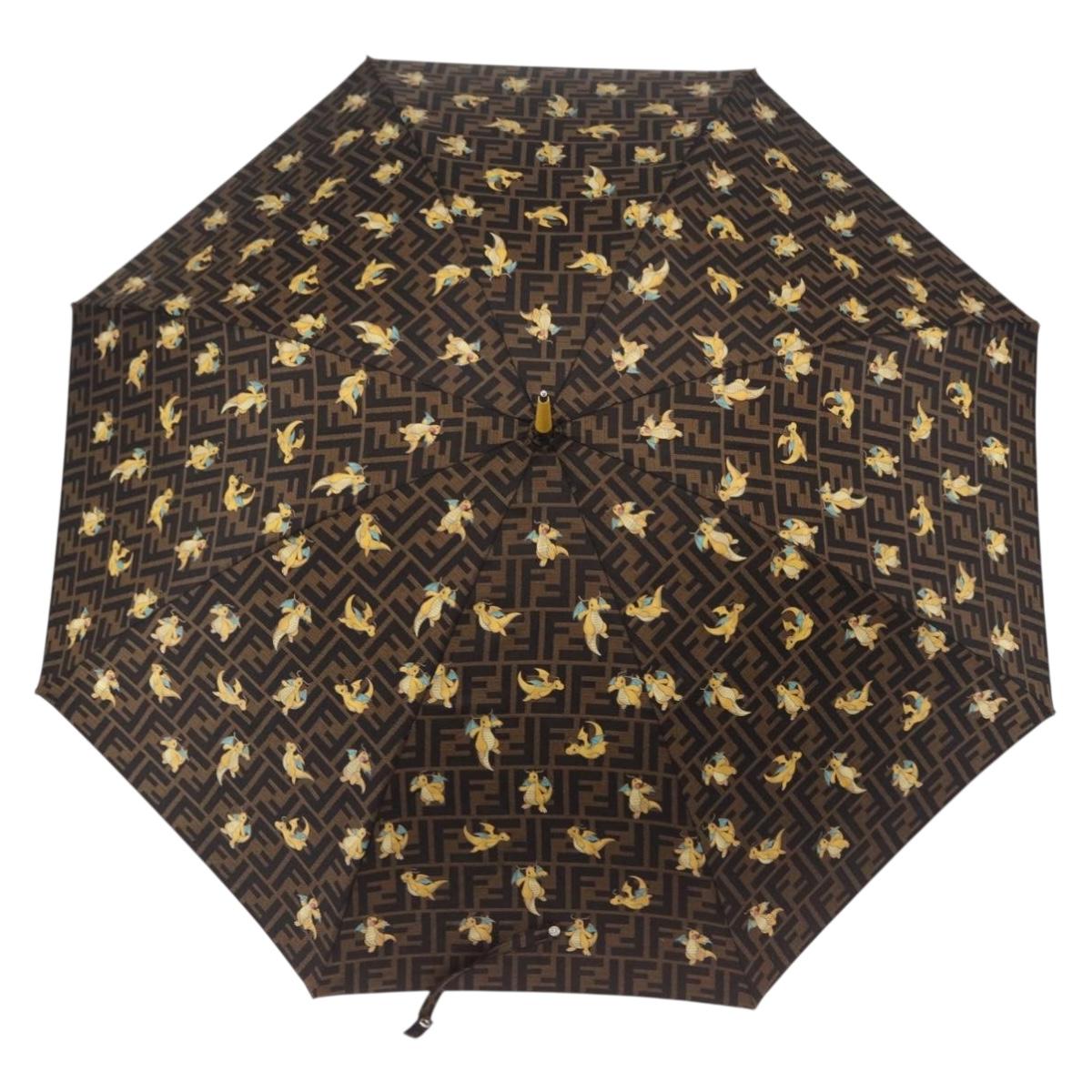 FENDI Zucca Canvas Pokemon Collaboration Dragonite Umbrella Auth yk20929SAM