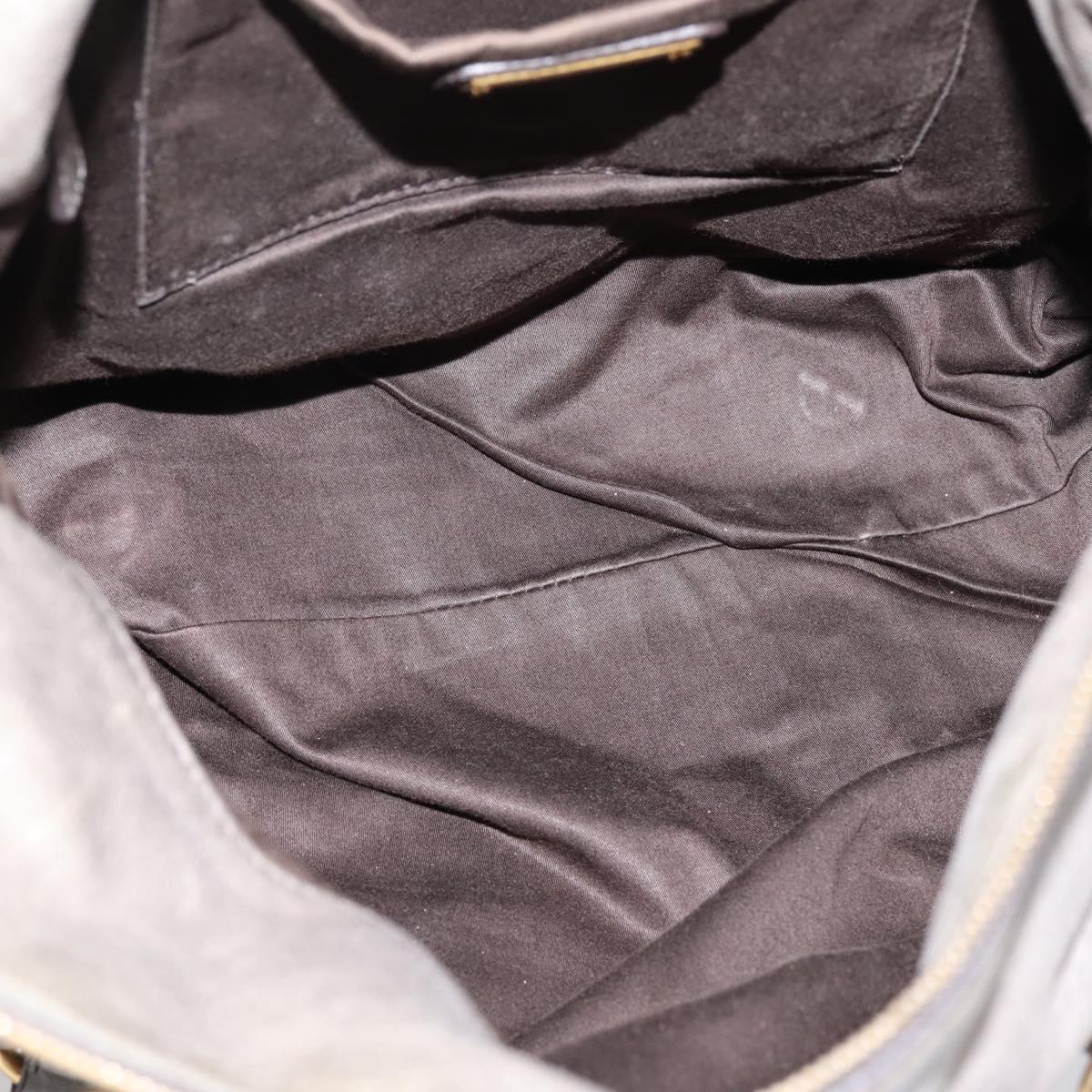 Miu Miu Hand Bag Leather 2way Gray Gold Auth yk20941M