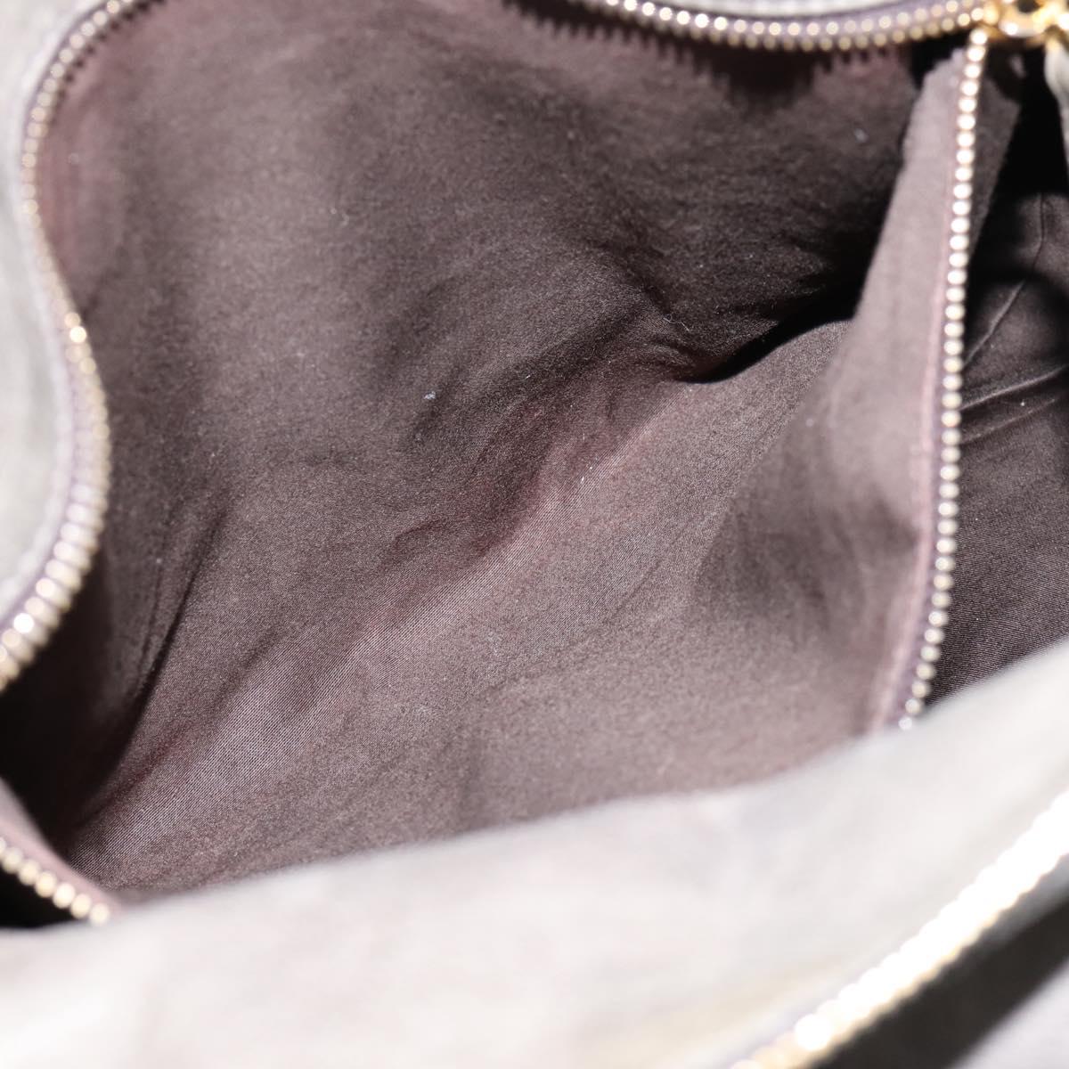 Miu Miu Hand Bag Leather 2way Gray Gold Auth yk20941M