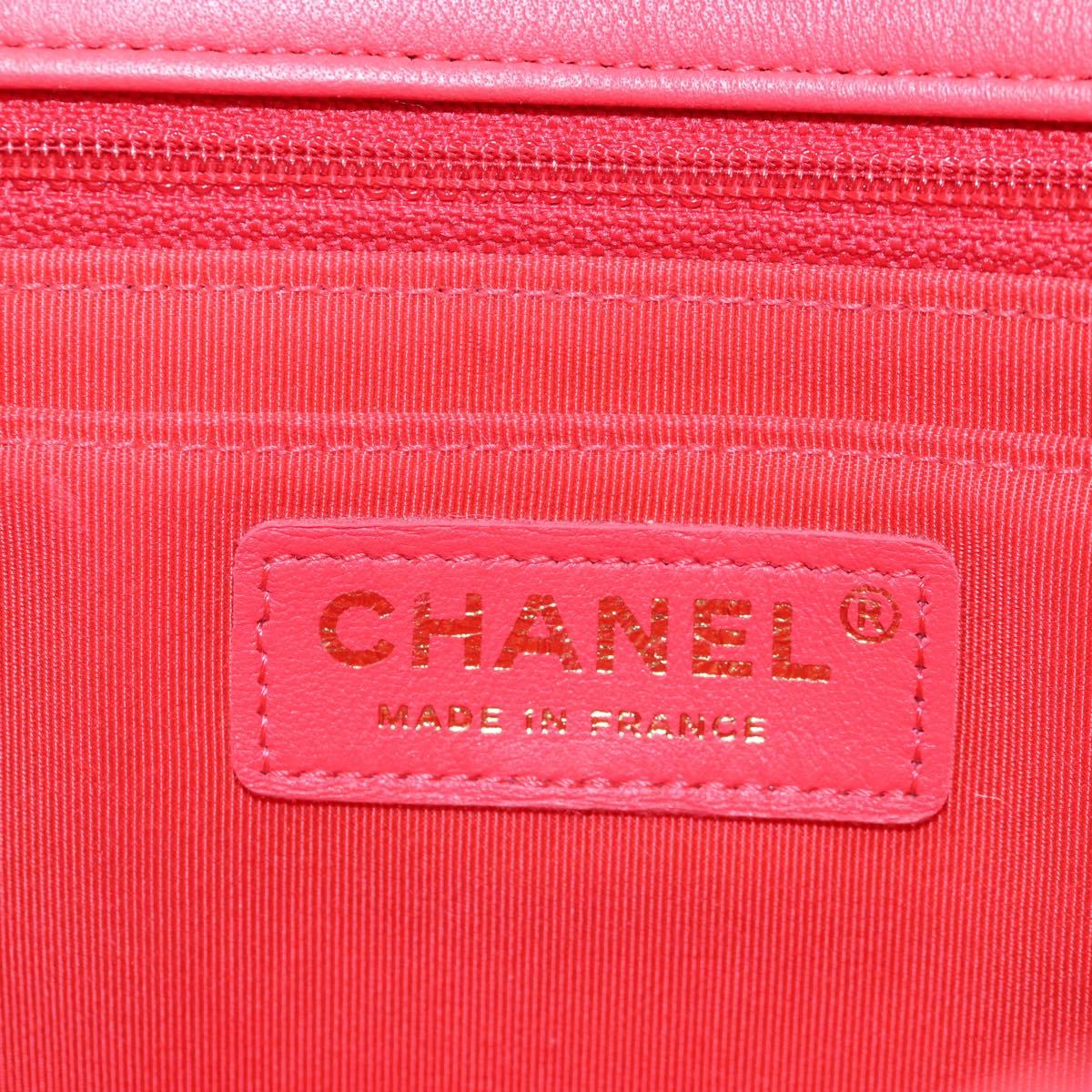 CHANEL Matelasse 25 Chain Hand Bag Tweed Pink Light Blue CC Auth yk20942SM