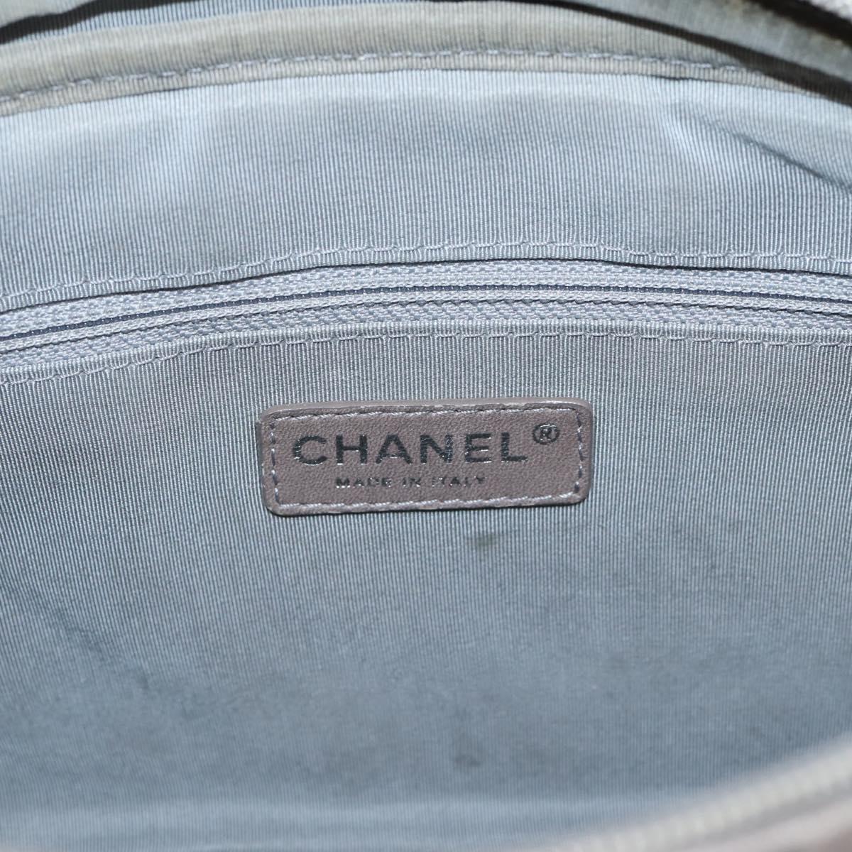 CHANEL Matelasse COCO Mark Chain Shoulder Bag Leather Silver CC Auth yk20943V