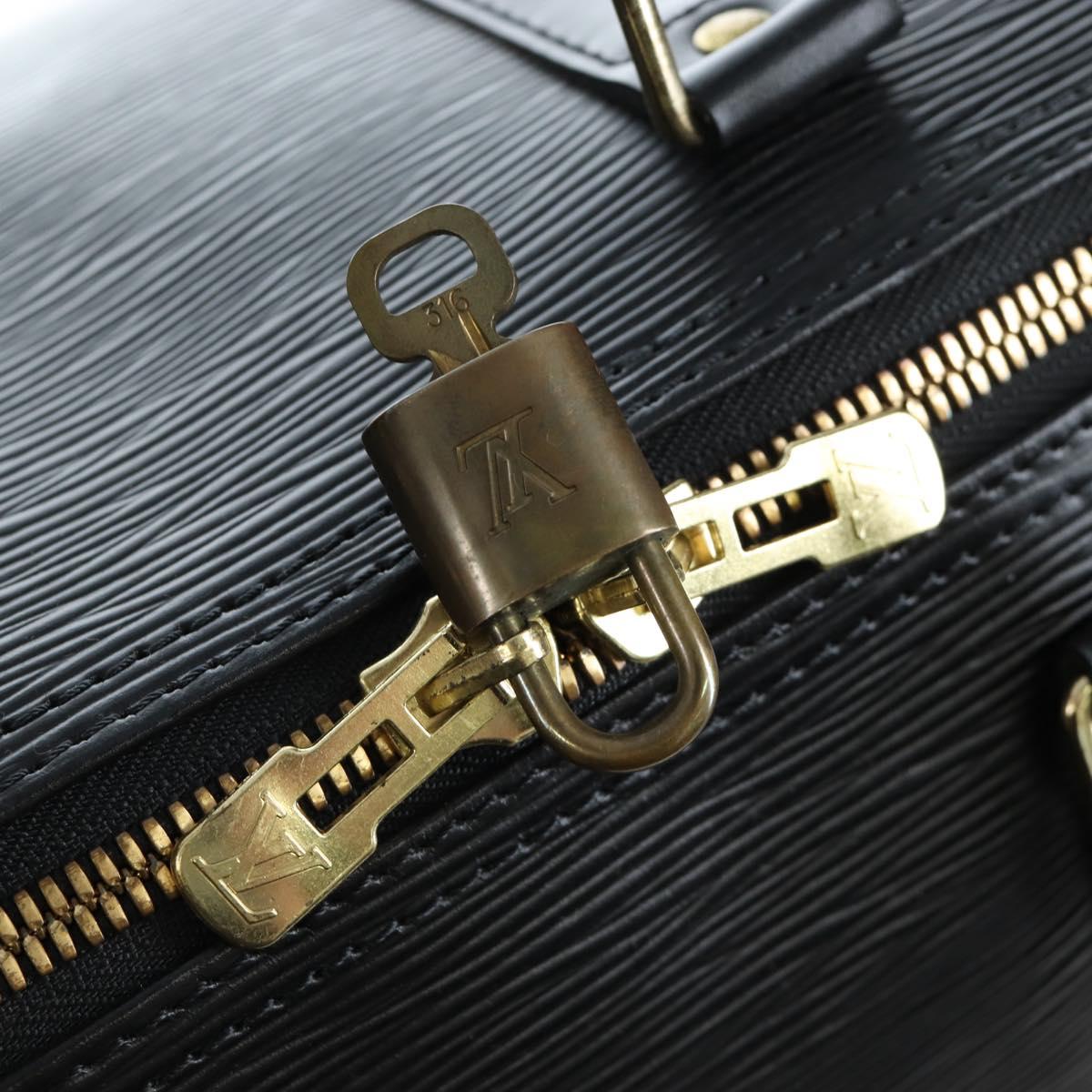 LOUIS VUITTON Epi Keepall 55 Boston Bag Noir M42952 LV Auth yk20950SAV
