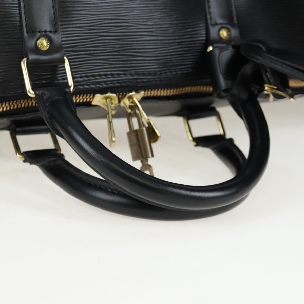 LOUIS VUITTON Epi Keepall 55 Boston Bag Noir M42952 LV Auth yk20950SAV