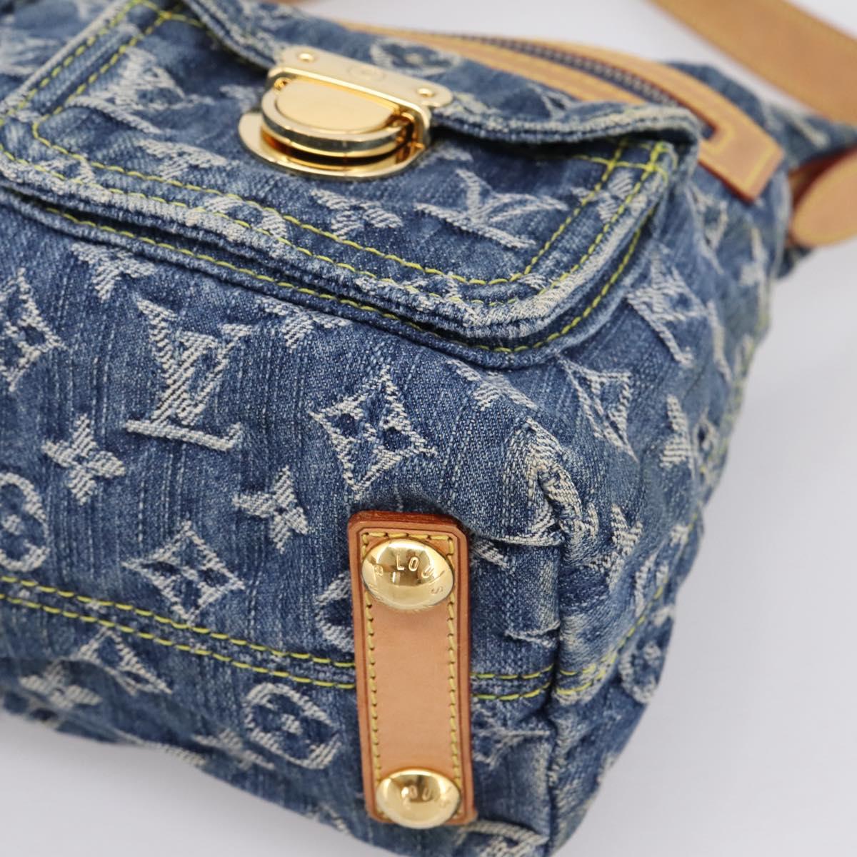 LOUIS VUITTON Monogram Denim Buggy PM Shoulder Bag Blue M95049 LV Auth yk20952V