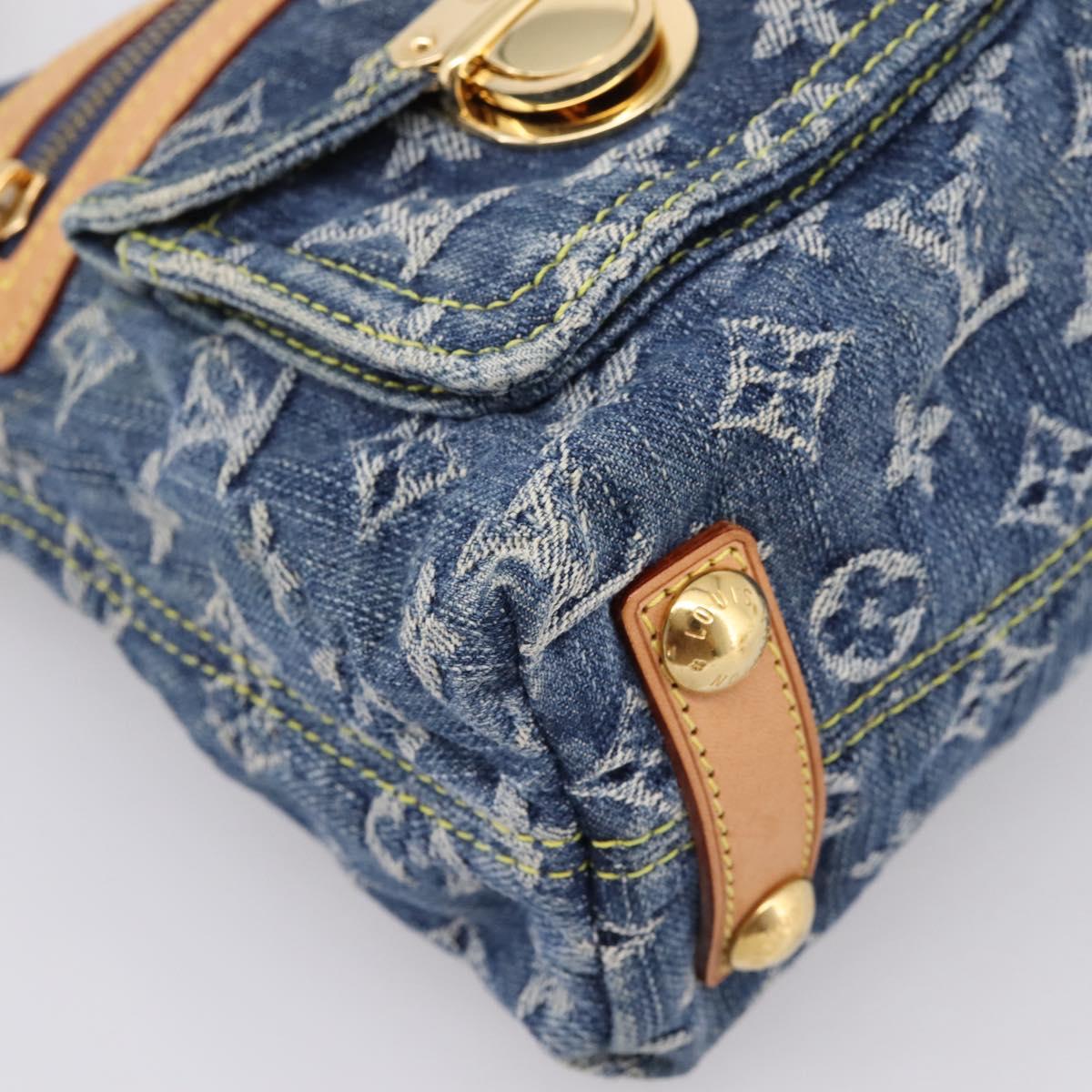 LOUIS VUITTON Monogram Denim Buggy PM Shoulder Bag Blue M95049 LV Auth yk20952V