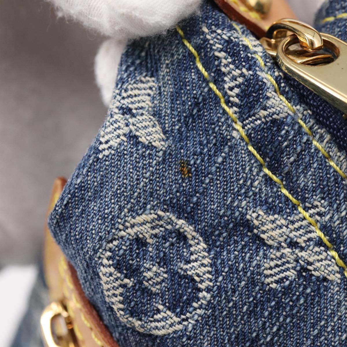 LOUIS VUITTON Monogram Denim Buggy PM Shoulder Bag Blue M95049 LV Auth yk20952V