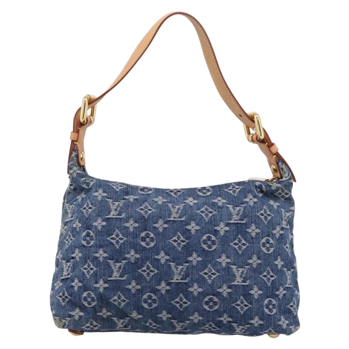 LOUIS VUITTON Monogram Denim Buggy PM Shoulder Bag Blue M95049 LV Auth yk20952V