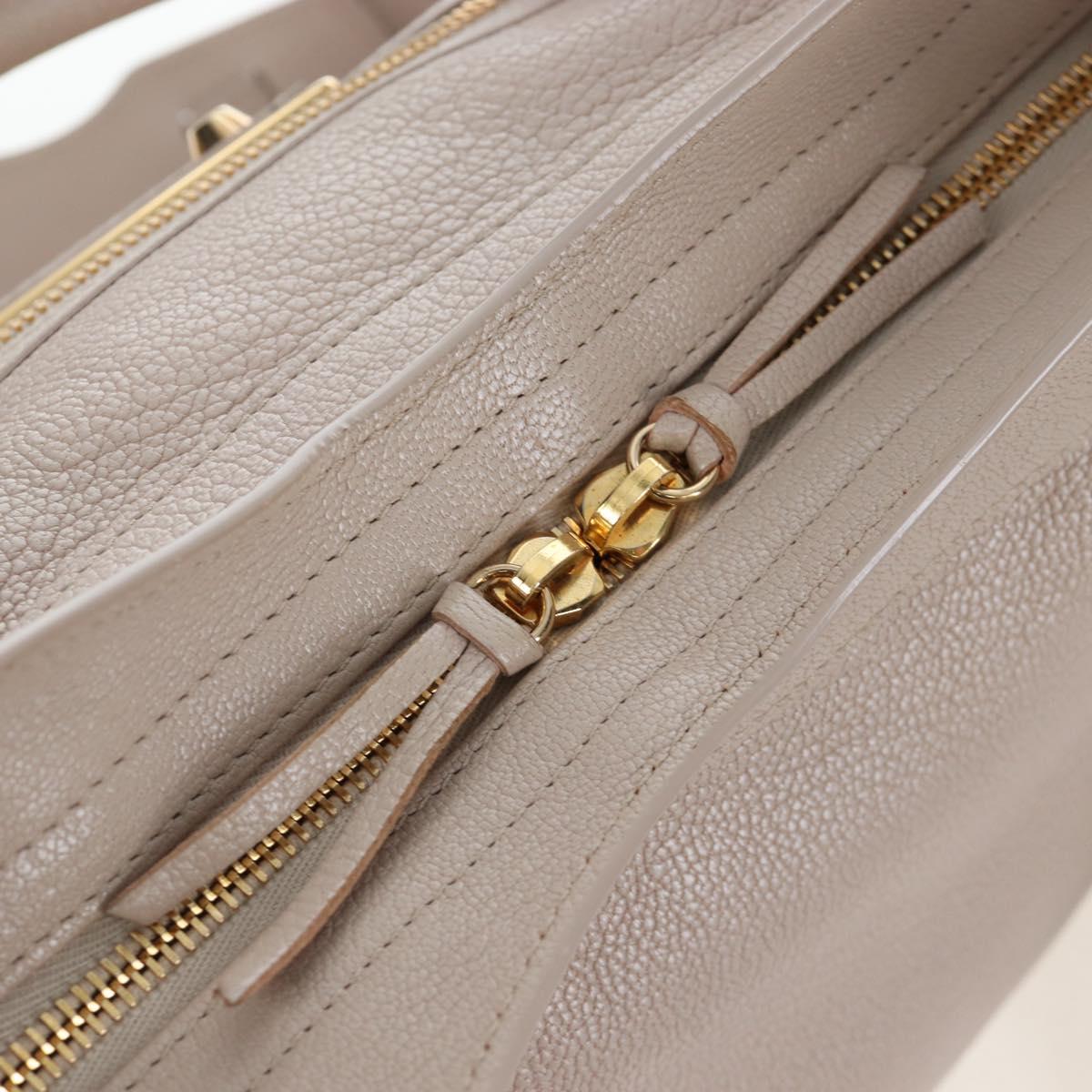 BALENCIAGA Metallic Edge City Hand Bag Leather 2way Beige 390154 Auth yk20959SAM