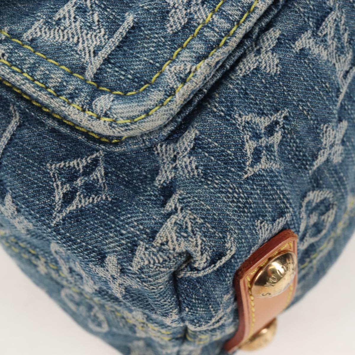 LOUIS VUITTON Monogram Denim Buggy PM Bag Blue M95049 LV Auth yk20968SAM