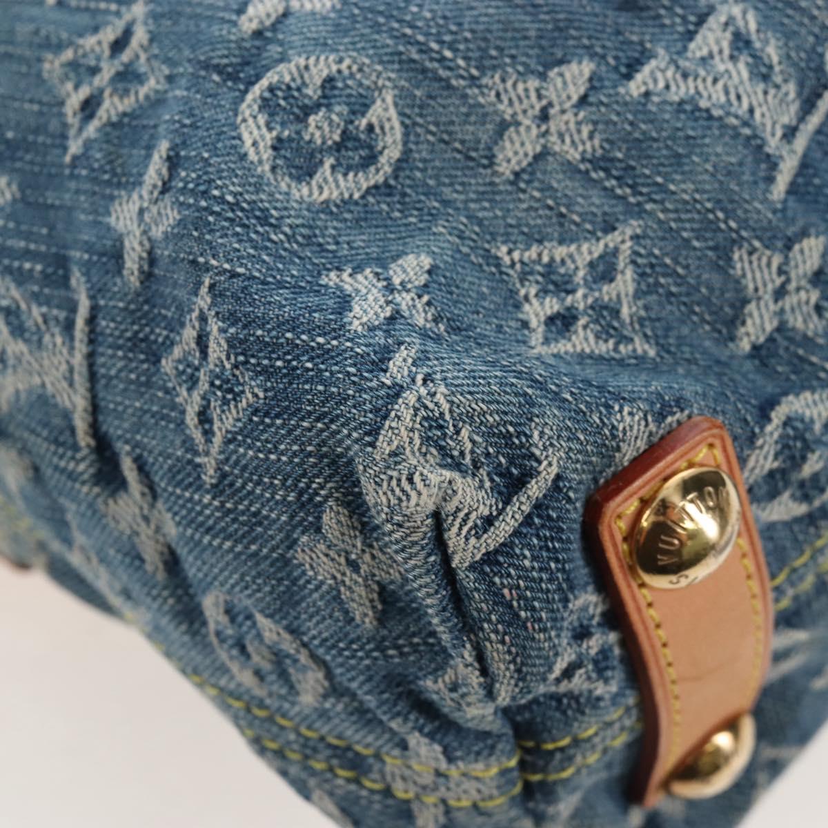 LOUIS VUITTON Monogram Denim Buggy PM Bag Blue M95049 LV Auth yk20968SAM