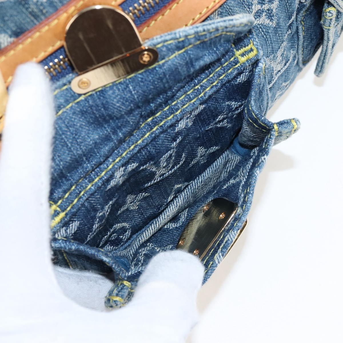 LOUIS VUITTON Monogram Denim Buggy PM Bag Blue M95049 LV Auth yk20968SAM