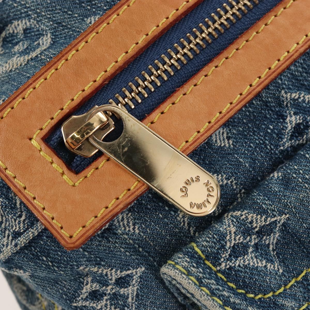 LOUIS VUITTON Monogram Denim Buggy PM Bag Blue M95049 LV Auth yk20968SAM