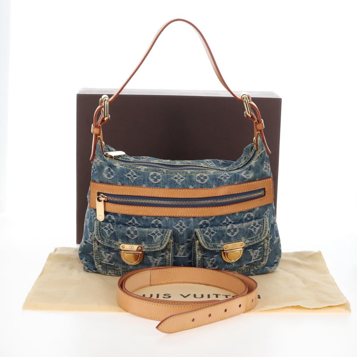 LOUIS VUITTON Monogram Denim Buggy PM Bag Blue M95049 LV Auth yk20968SAM