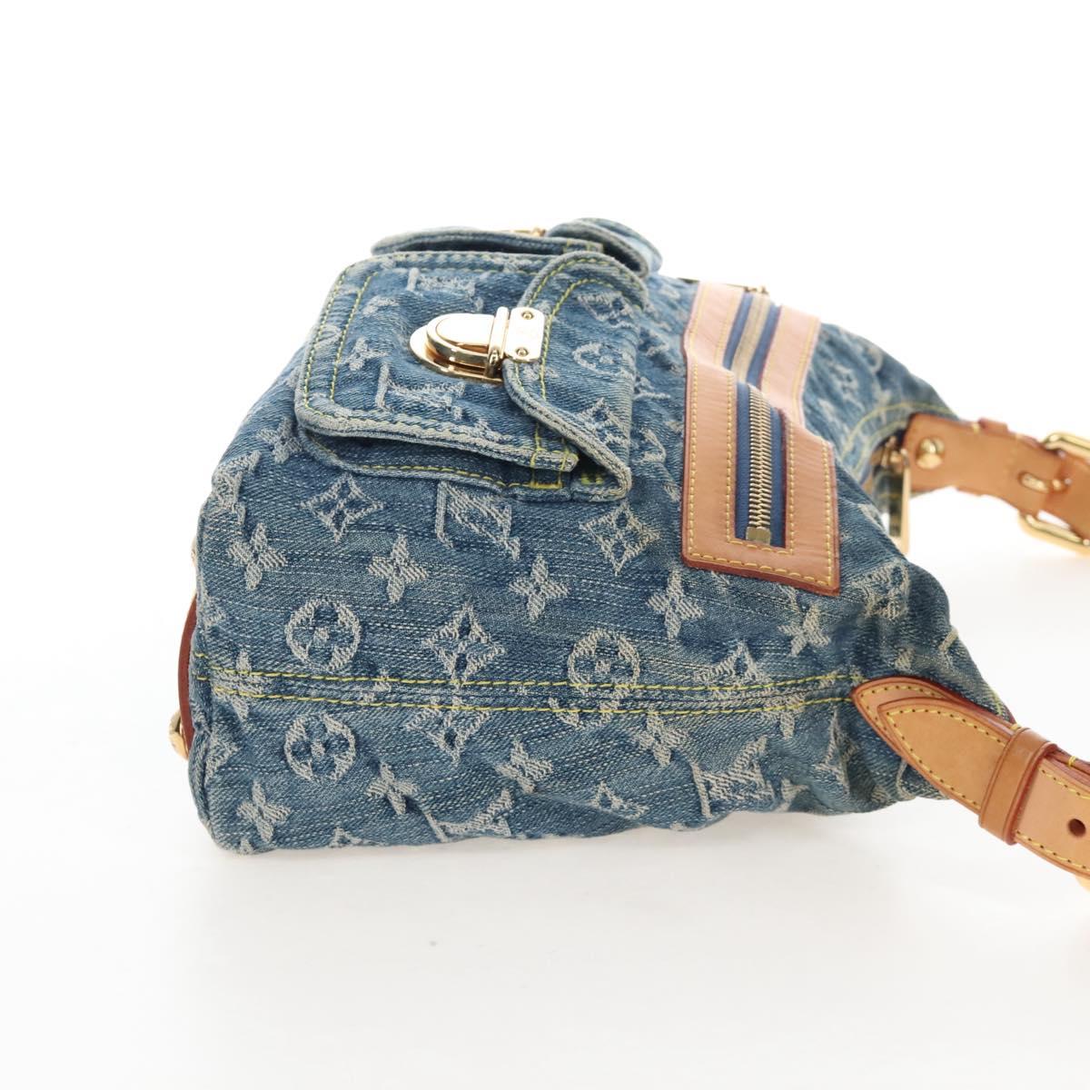 LOUIS VUITTON Monogram Denim Buggy PM Bag Blue M95049 LV Auth yk20968SAM