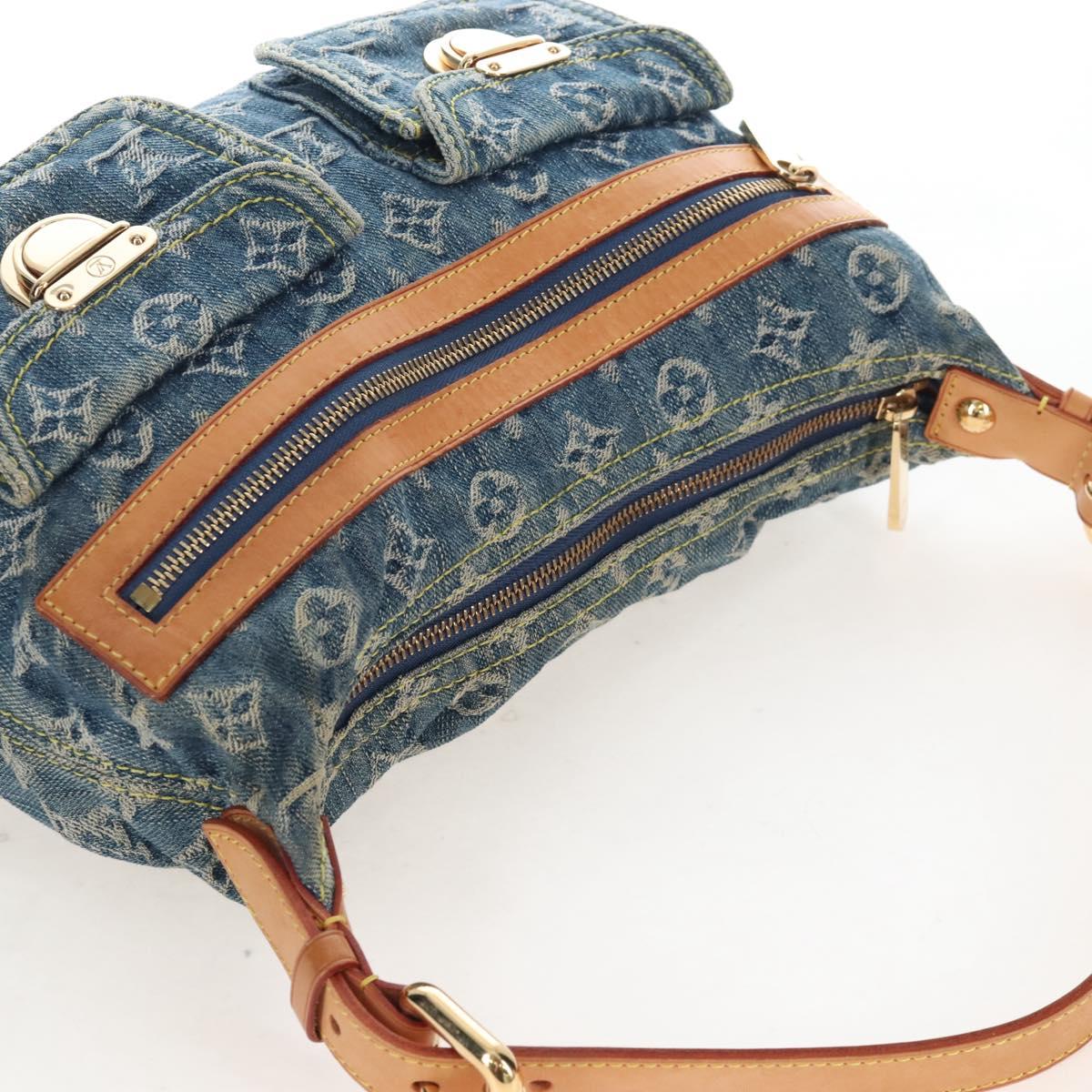 LOUIS VUITTON Monogram Denim Buggy PM Bag Blue M95049 LV Auth yk20968SAM