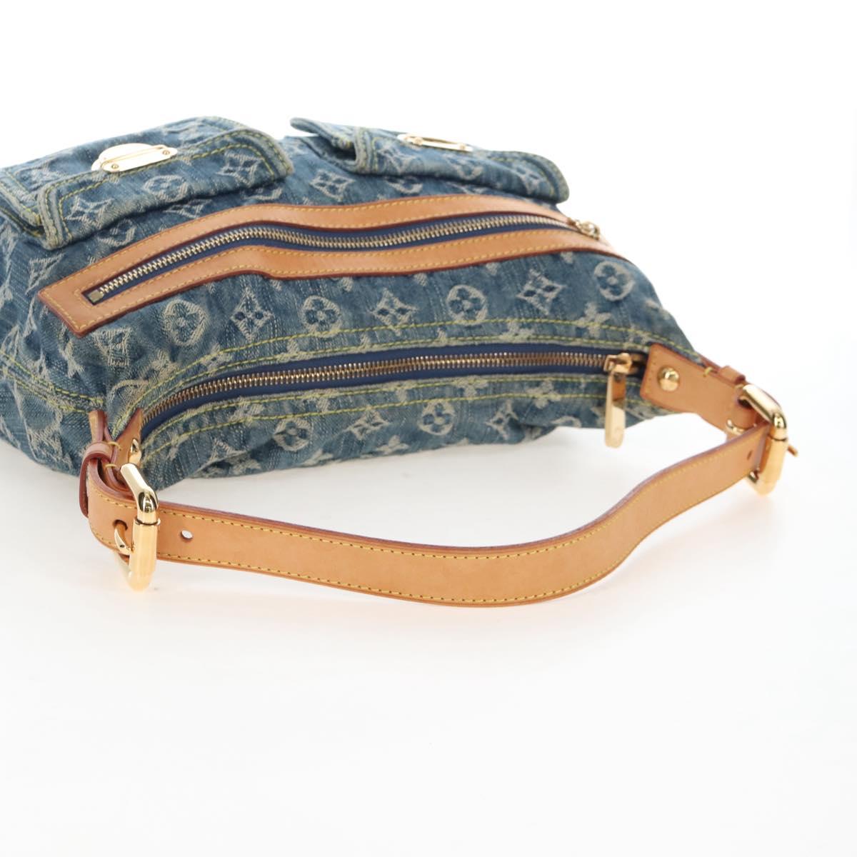 LOUIS VUITTON Monogram Denim Buggy PM Bag Blue M95049 LV Auth yk20968SAM