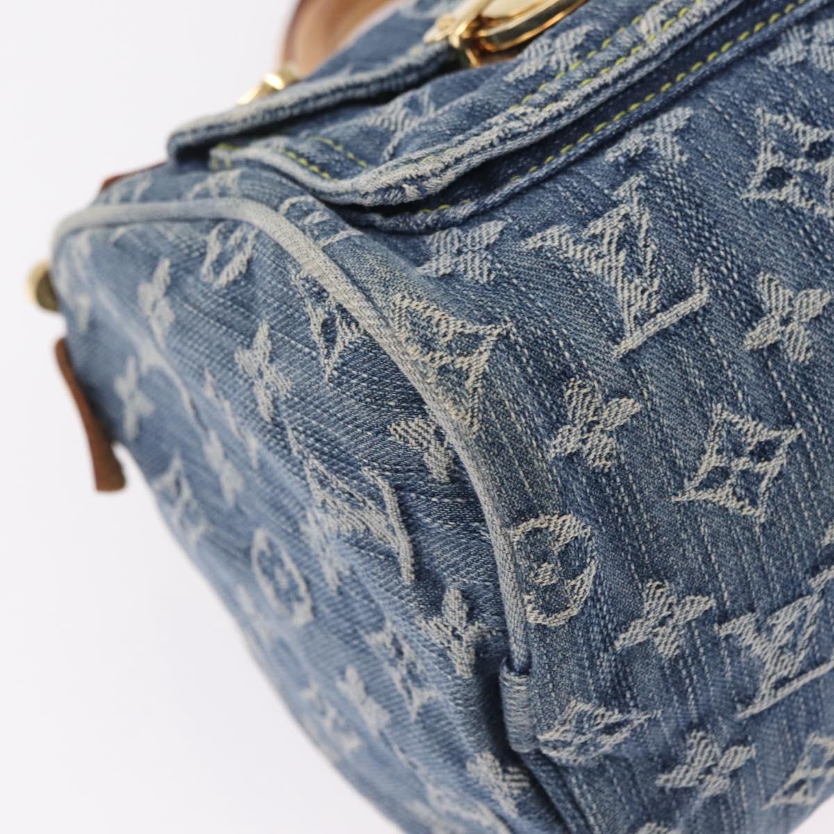 LOUIS VUITTON Monogram Denim Neo Speedy Hand Bag Blue M95019 LV Auth yk20976V