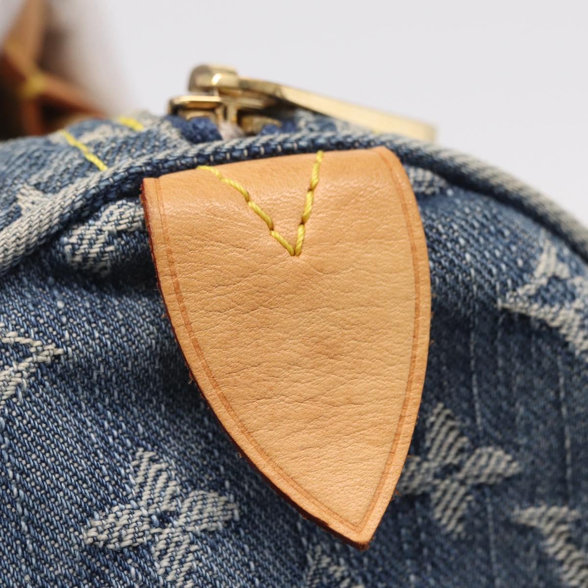 LOUIS VUITTON Monogram Denim Neo Speedy Hand Bag Blue M95019 LV Auth yk20976V