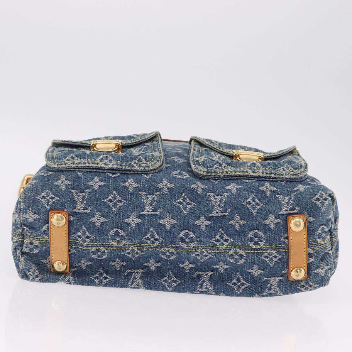 LOUIS VUITTON Monogram denim Buggy GM Shoulder Bag Blue M95048 LV Auth yk20988V