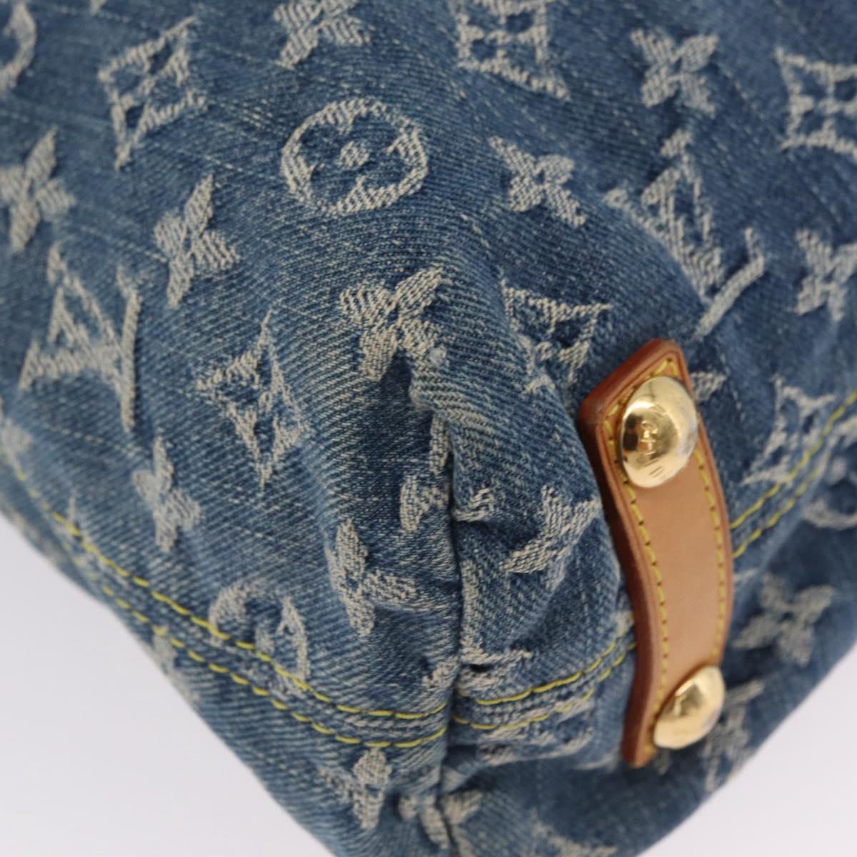 LOUIS VUITTON Monogram denim Buggy GM Shoulder Bag Blue M95048 LV Auth yk20988V