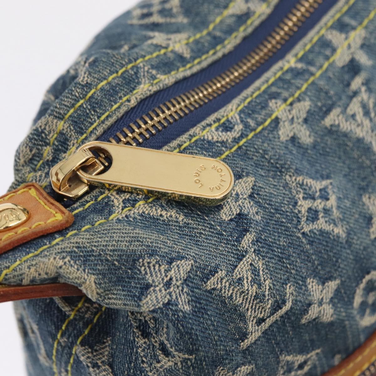 LOUIS VUITTON Monogram denim Buggy GM Shoulder Bag Blue M95048 LV Auth yk20988V