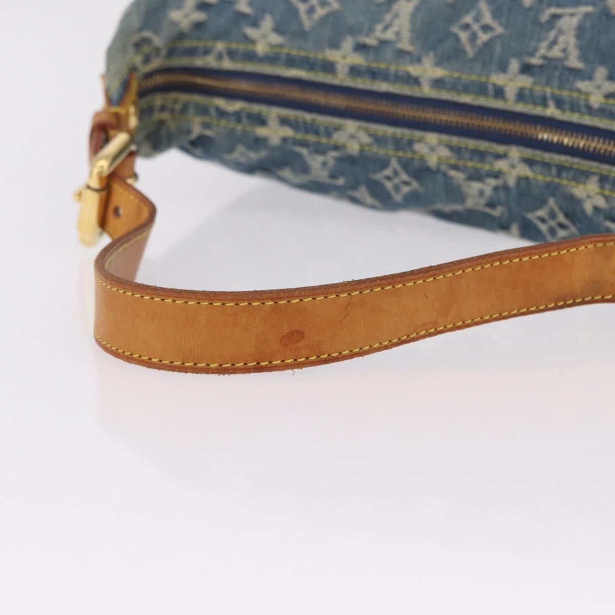 LOUIS VUITTON Monogram denim Buggy GM Shoulder Bag Blue M95048 LV Auth yk20988V