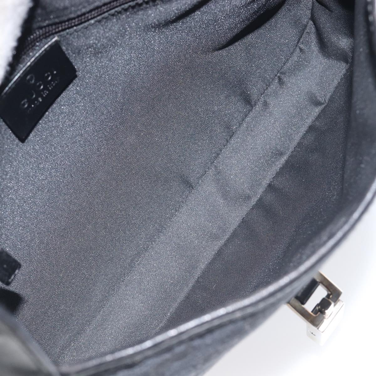 GUCCI Jackie Shoulder Bag GG Canvas Black Silver 001 3735 Auth yk20990V