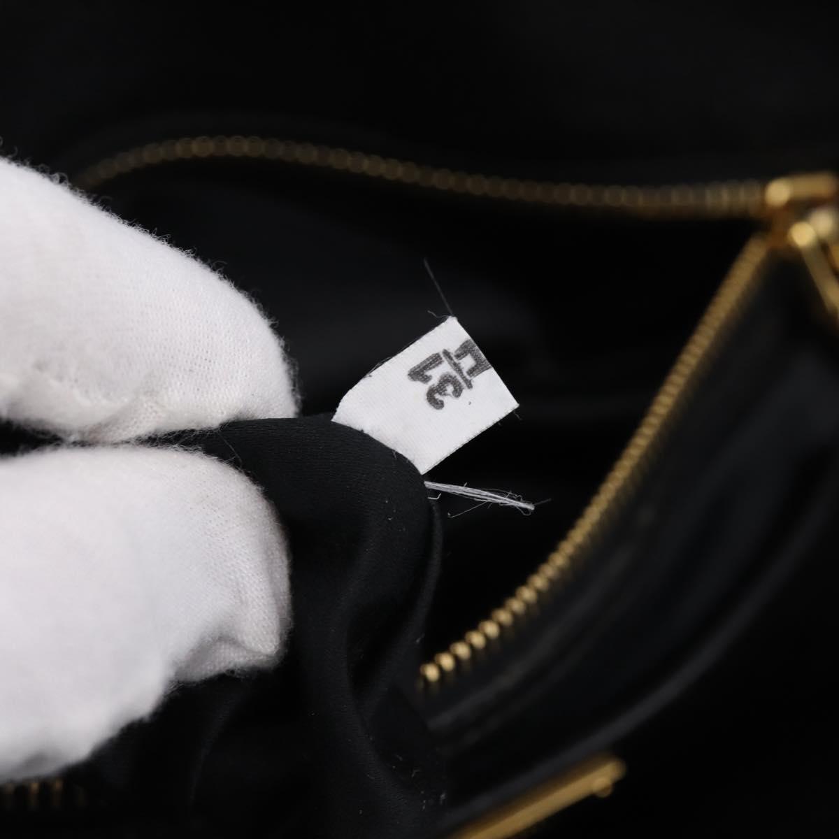 Miu Miu Hand Bag Leather 2way Black Gold Auth yk20999V