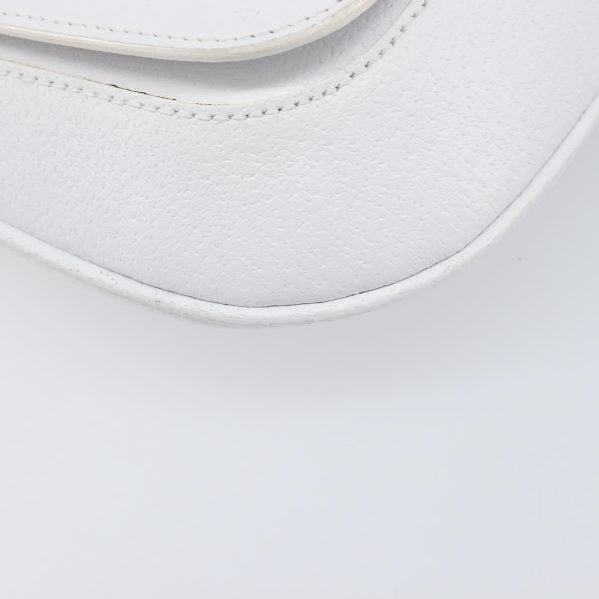GUCCI Shoulder Bag Leather White Silver 001 3823 Auth yk21008V