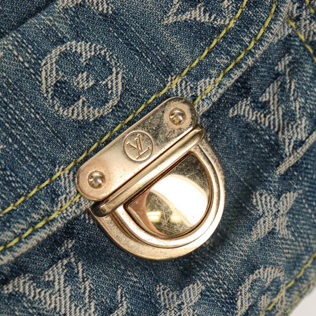 LOUIS VUITTON Monogram Denim Buggy GM Shoulder Bag Blue M95048 LV Auth yk21020V