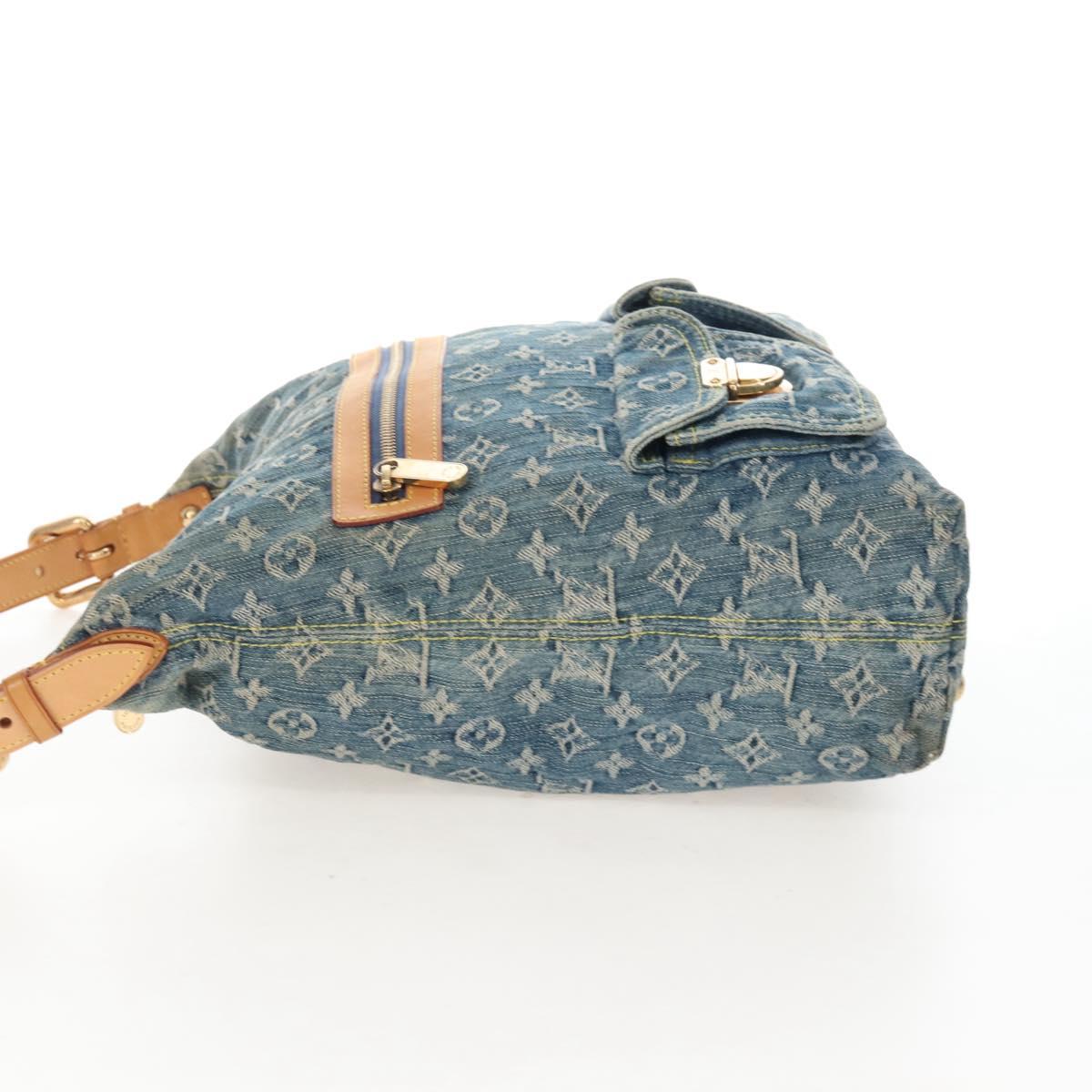 LOUIS VUITTON Monogram Denim Buggy GM Shoulder Bag Blue M95048 LV Auth yk21020V