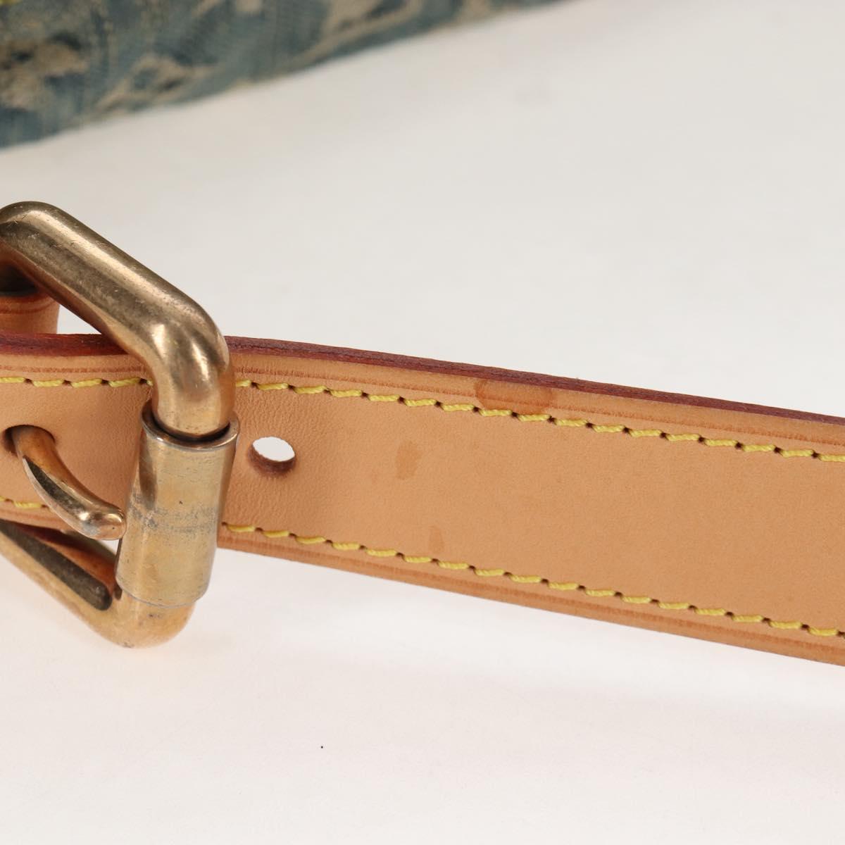 LOUIS VUITTON Monogram Denim Buggy GM Shoulder Bag Blue M95048 LV Auth yk21020V