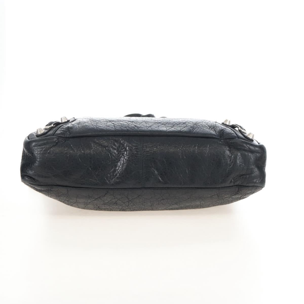 Balenciaga The Giant Town Hand Bag Leather 2way Black 240578 Auth yk21030M