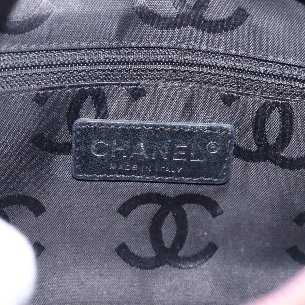 CHANEL Cambon Line Hand Bag Leather Pink Silver CC Auth yk21032V