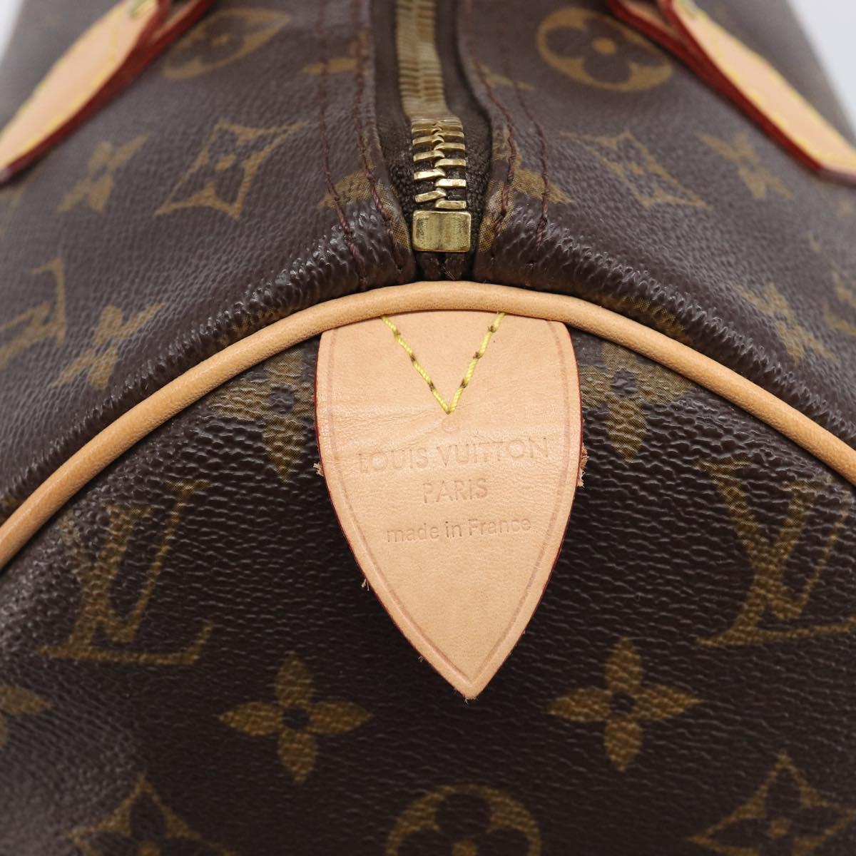 LOUIS VUITTON Monogram Speedy 30 Hand Bag M41526 LV Auth yk21037V