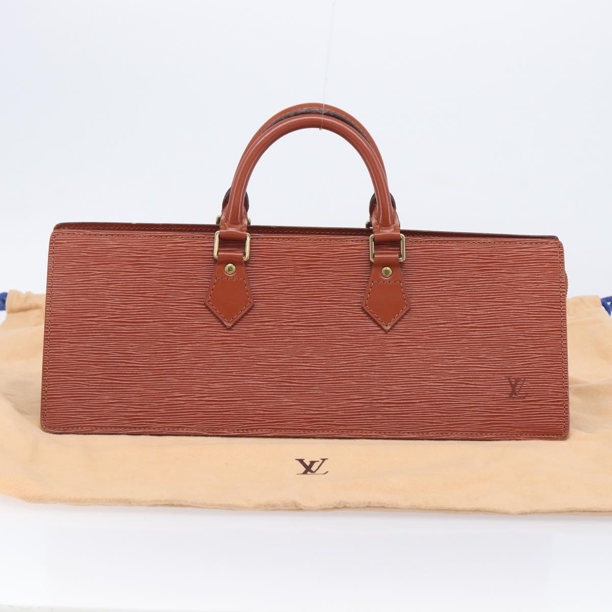 LOUIS VUITTON Epi Sac Triangle Hand Bag Brown M52093 LV Auth yk21038