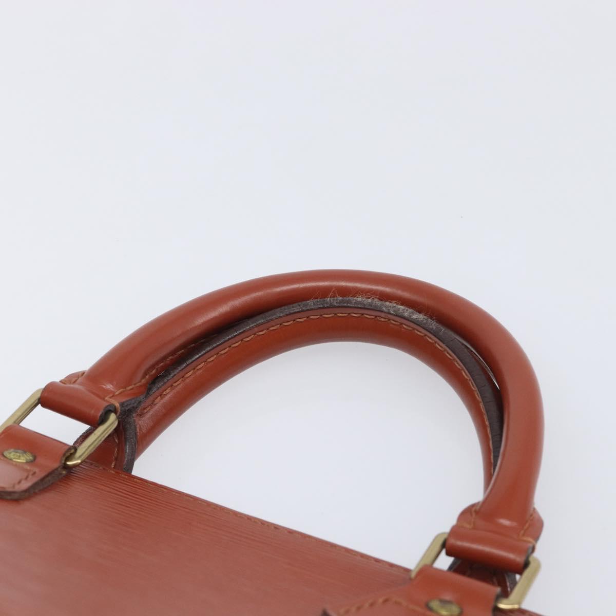LOUIS VUITTON Epi Sac Triangle Hand Bag Brown M52093 LV Auth yk21038