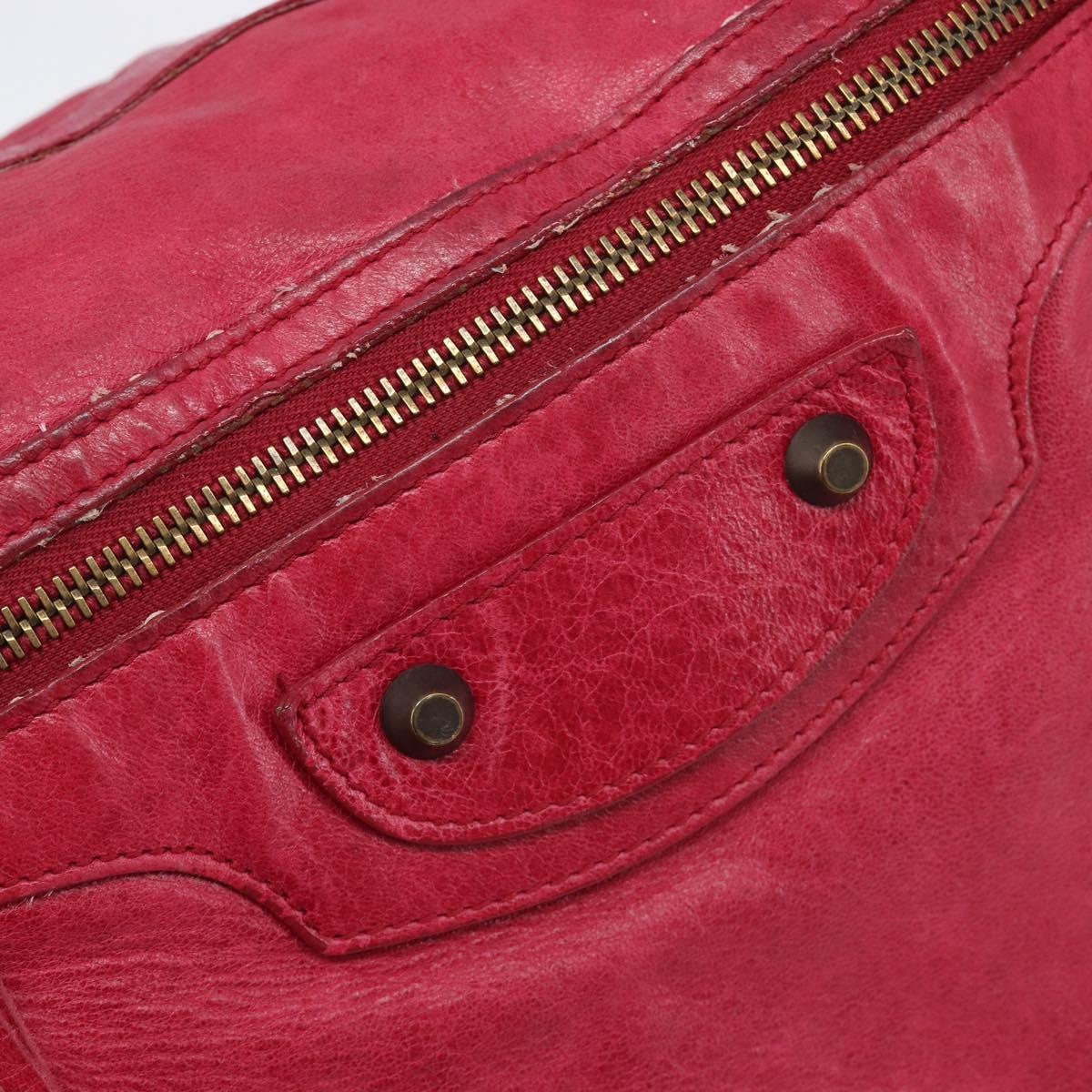 Balenciaga The Day Shoulder Bag Leather Red 140442 Auth yk21040V