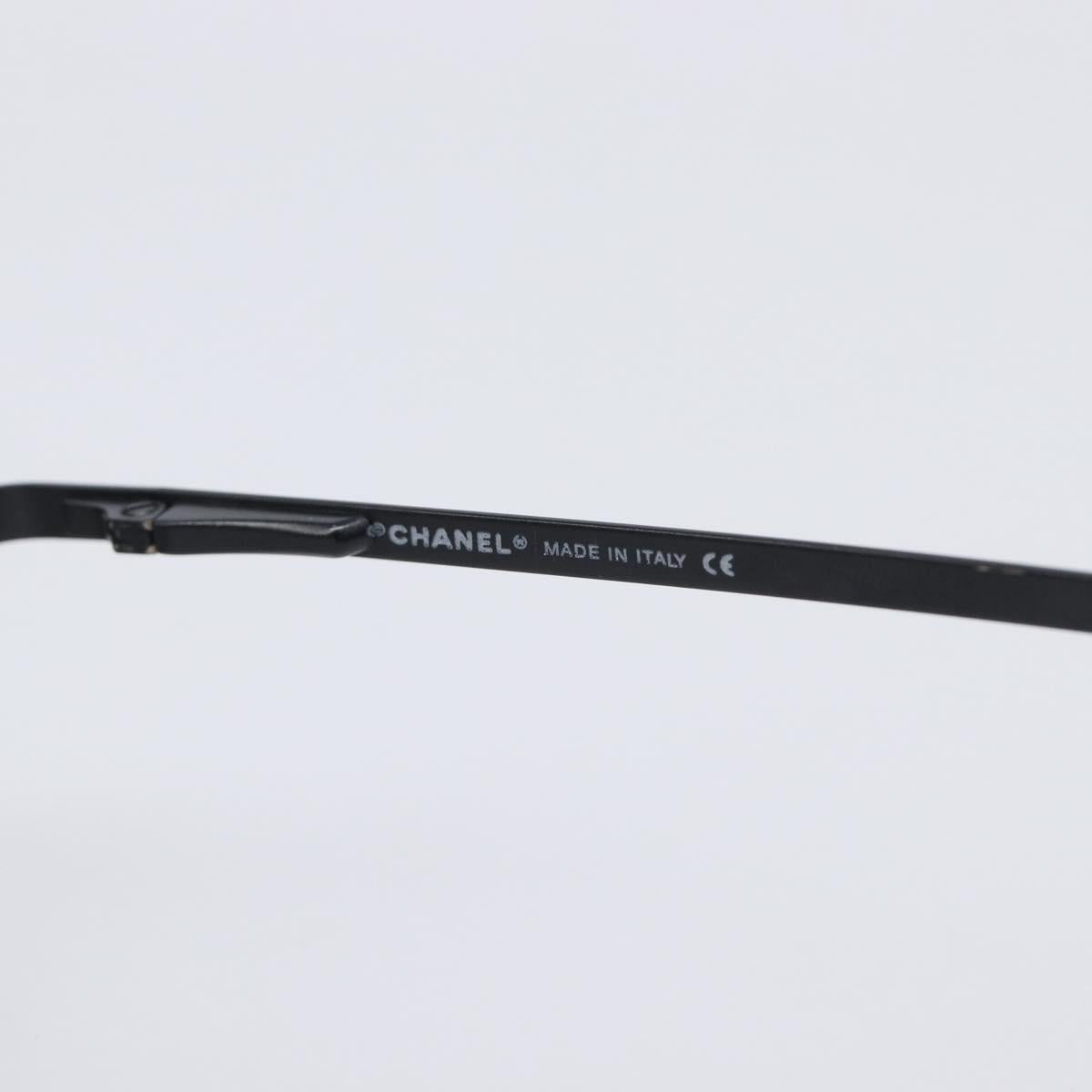 CHANEL Sunglasses Metal Black CC Auth yk21042M