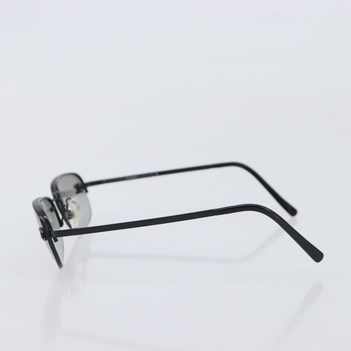 CHANEL Sunglasses Metal Black CC Auth yk21042M