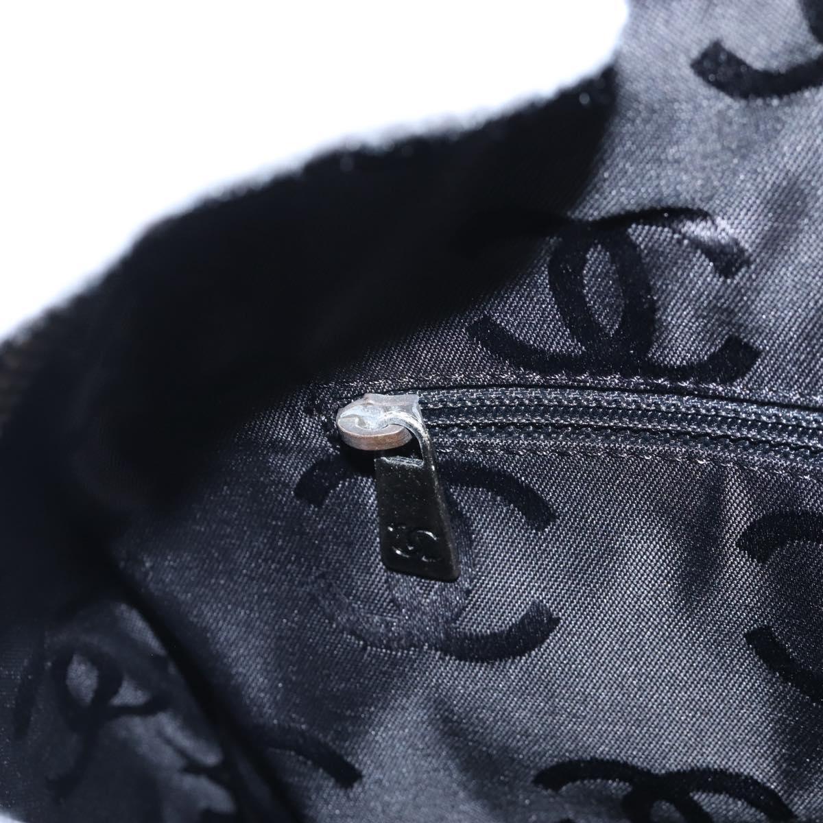 CHANEL Wild Stitch Boston Bag Leather Black Gold CC Auth yk21043SAM