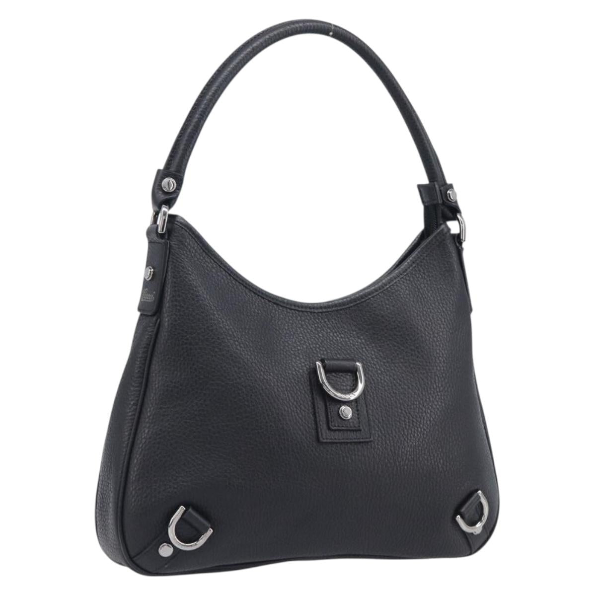 GUCCI Hand Bag Leather Black Silver 268637 Auth yk21045SAV