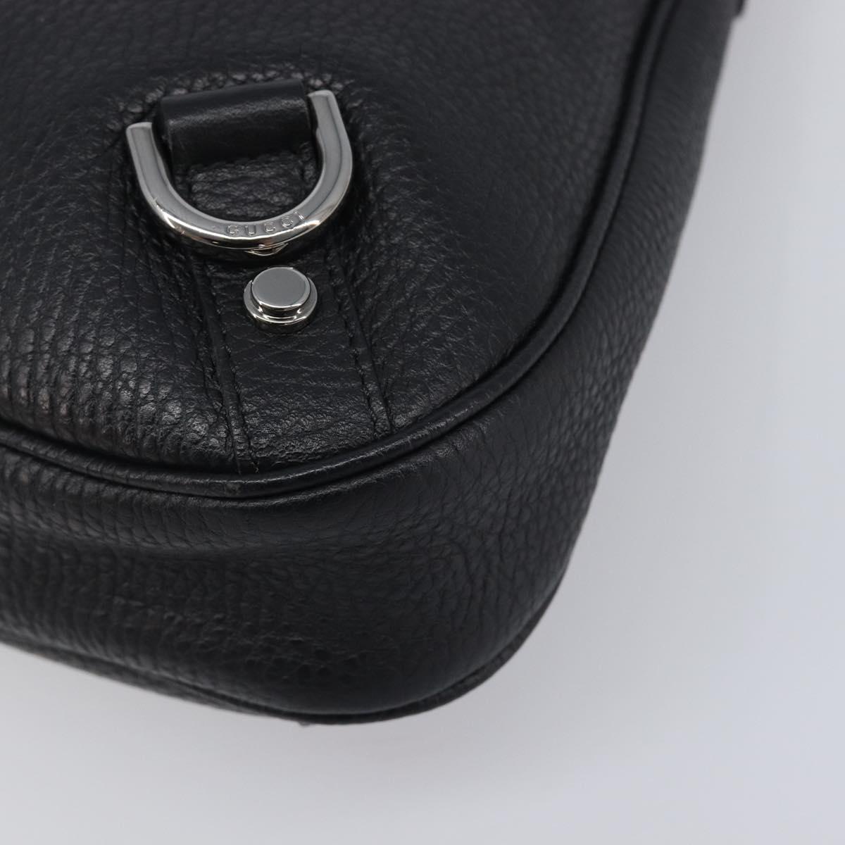 GUCCI Hand Bag Leather Black Silver 268637 Auth yk21045SAV