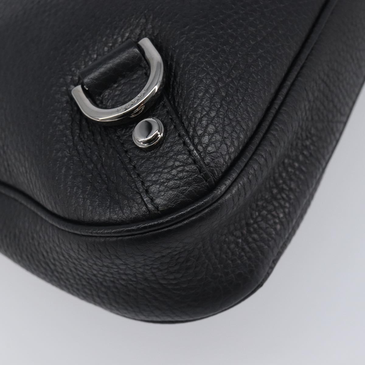 GUCCI Hand Bag Leather Black Silver 268637 Auth yk21045SAV