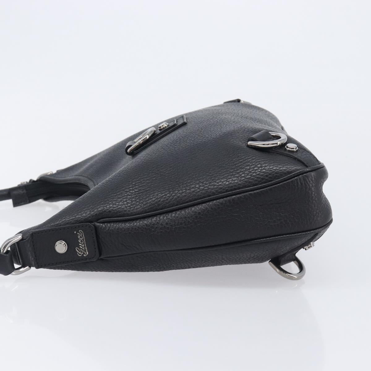 GUCCI Hand Bag Leather Black Silver 268637 Auth yk21045SAV