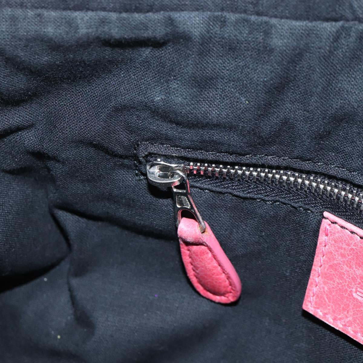 Balenciaga Giant The First Bag Leather 2way Pink Silver 240577 Auth yk21047M