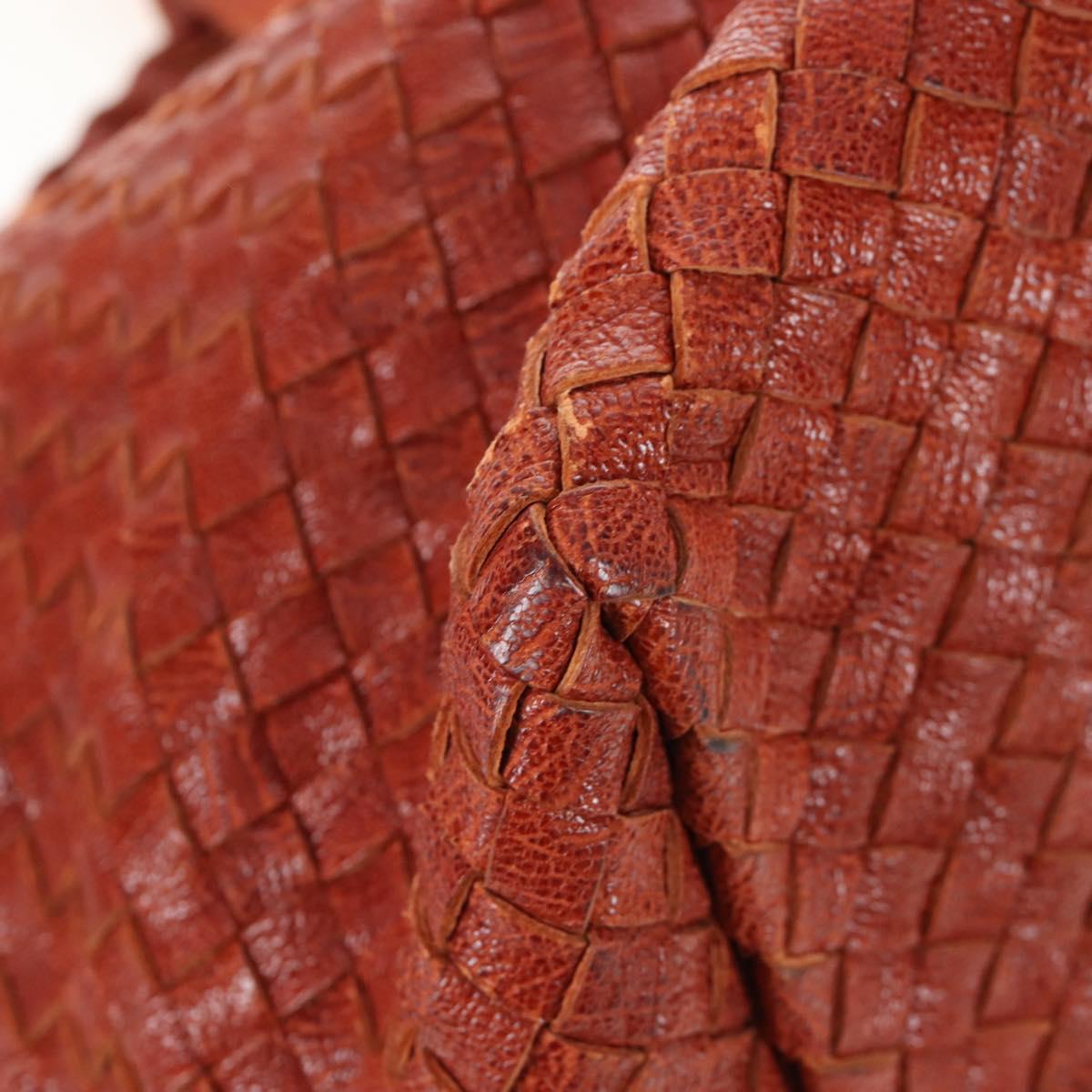 Bottega Veneta INTRECCIATO Cabas Hand Bag Leather Brown 113129 Auth yk21049SAM