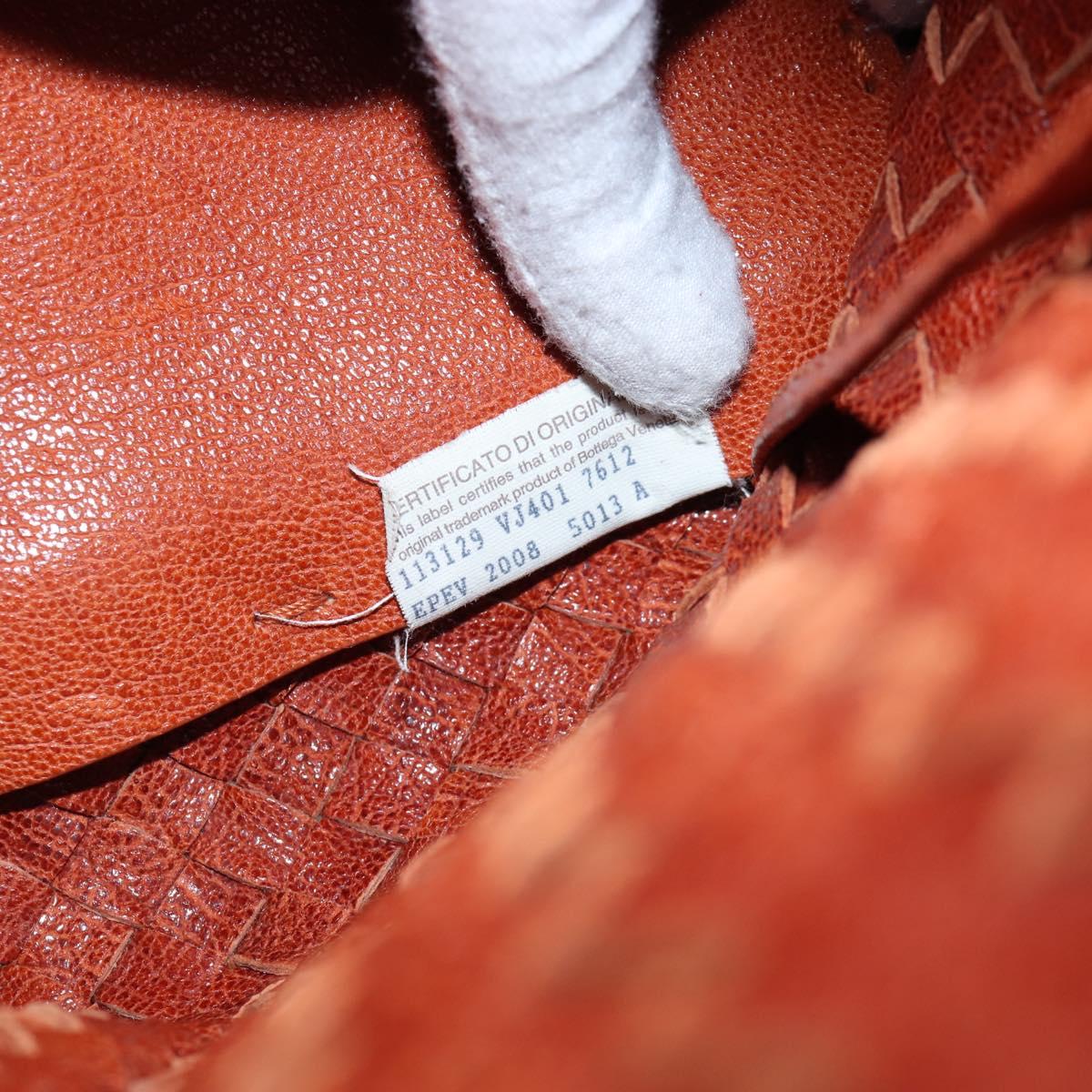 Bottega Veneta INTRECCIATO Cabas Hand Bag Leather Brown 113129 Auth yk21049SAM